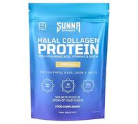 SUNNA SUPPLEMENTS - Halal Bovine Collagen Protein Powder for Hair, Skin, Nails & Joints | Hydrolysed Premium Bovine Collagen Peptides for Women & Men | Vanilla Flavour | Gluten Free | 266g