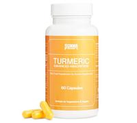 Sunna Supplements High Strength Turmeric Curcumin Capsules with Black Pepper - 60 Turmeric Root Capsules - Joint & General Wellness Support - Vegan, GMP Certified
