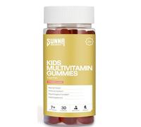 SUNNA SUPPLEMENTS Kids Multivitamin Gummies - Vitamins A, B6, B12, C & D for Immune Support, Growth & Energy - Delicious Strawberry Flavour - Halal Daily Nutrition Supplement for Children - 60 Gummies
