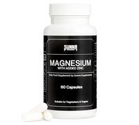 SUNNA SUPPLEMENTS Magnesium Complex with Zinc - High Strength Vegan Capsules for Sleep, Energy & Muscle Support - Magnesium and Zinc Supplement - Gluten-Free - 60 Capsules