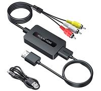 SUNNATCH Male RCA to HDMI Converter Cable with HDMI and RCA Cables, RCA HDMI Adapter, Composite CVBS AV to HDMI Converter, RCA In HDMI Out Converter, Full HD 720P/ 1080P Output Switch