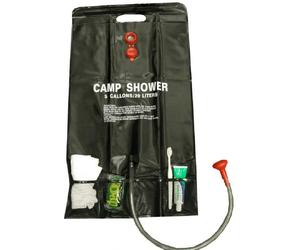 SunnCamp Platinum 20ltr Solar Shower with Storage Pockets - Black