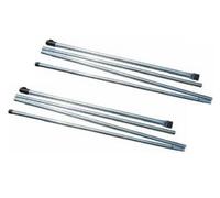 SunnCamp Rear Pad Poles DT0052 - Adjustable for Awnings, Silver Steel