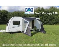 Sunncamp Swift 260 Canopy Caravan Sun Awning Open Porch Front -Latest Model