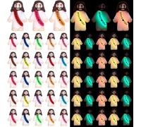 SUNNEE 50 Pcs Mini Jesus Figures Jesus Glow in Dark Loves You Religious Jesus Figurine Rubber Jesus to Hide and S hurch Favors Gift for Party Supplies (Glow)