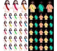 SUNNEE 50 Pcs Mini Jesus Figures Jesus Glow in Dark Loves You Religious Tiny Jesus Figurine Rubber Jesus to Hide and S hurch Favors Gift for Party Supplies (Glow)