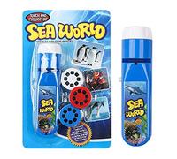 SUNNEE Projection Flashlight Early Education Cognitive Story Lighting Cartoon Dinosaur Animal Pattern Fun Projector Toy (Sea World)