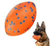 SUNNEKO Dog Ball, Robust Dog Football Toy for Strong Chewers, Indestructible Large Rugby Ball, Floating Dog Toy for Fetch Games in the Water, for Medium and Large Dogs, Orange