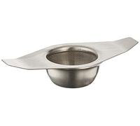 Sunnex 11209 Stainless Steel Tea Strainer with Drip Bowl, Silver
