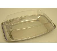 Zodiac Stainless Steel Butter Dish with Plastic Clear Lid