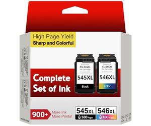 Sunnieink 545 546 Ink Cartridges XL Replacement for Original Canon 545 546, PG-545XL + CL-546XL BK/C/M/Y, Printer Ink 545 546 for TS3300 TR4500 TS3450 MG2550s TS3150 MX495 MX490 TR4550 TR4551 TS3100