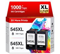 Sunnieink PG-545XL Ink Cartridges Black- 2x 500+ Pages, Replacement for Original Canon 545 Black Ink Cartridges, Printer Ink 545 XL for Pixma TS3300 TR4500 TS3450 MG2550s TS3150 MX495 MX490 TR4550
