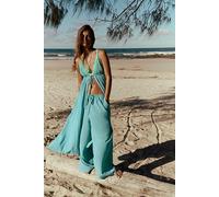 Sunnier Somewhere Cotton Pant Set by free-est at Free People in Waterfall Bay Combo, Size: Medium - female