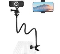 SUNNINGUP Webcam Mount and Phone Holder, Camera Clamp Gooseneck Stand for Logitech Webcam C925e C922x C922 C930e C930 C920 C615,GoPro Hero10/9/8/7/6/5, Hero Max, Arlo Ultra/Pro2/3, Phone