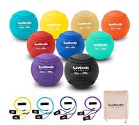 SunNordic 6/9 Pack Plyometric Weighted Baseball Set (3.5-16/35/53/70 oz) - Variable Weight Plyo Baseballs for Improved Power & Pitching Training - for All Skill Levels