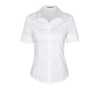 SUNNOW Womens Button Down Shirts Tailored Short Sleeve Shirt Basic Simple Stretch Wrinkle Free Formal Work Blouses, White, S