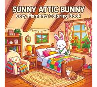 Sunny Attic Bunny: Cozy Moments Coloring Book: Cute & Comfy Cozy Home Scenes for Relaxation and Stress Relief Coloring Book For Adults