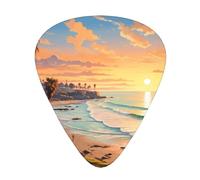 Sunny Beach guitar pick set, 3 different thicknesses, 12 pieces for a variety of instruments