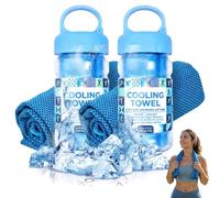 Sunny Bee Cooling Towel, 100x30cm Ice Towel With Storage Bottle Sweat Towel