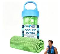 Sunny Bee Cooling Towel for Hot Weather,Cooling Towels for Heatwave,Ice Cool Microfibre Towel for Neck, Quick Dry Mesh,Soft Breathable for Gym,Yoga,Golf,Running,Camping & Hot Weather, 80x30 (Green)