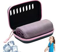 Sunny Bee Cooling Towels, Cooling Towels for Hot Weather, 30x80 cm Breathable Instant Quick Drying Ice Cool Microfibre Towel, Cool Towels for Extreme Heat for Gym Workout Running Yoga (Pink, A)