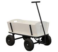 SUNNY Billy Beach Wagon/Made of natural wood | With pneumatic tyres in black | 34 x 24 x 38 inch