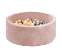 Sunny Boaz Beige ball pit with 200 balls | Ball pool for children from 2 years of age | 100% BPA-free PE home ball pool | 30 cm x 90 cm