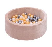 Sunny Boaz Beige ball pit with 300 balls | Ball pool for children from 2 years of age | 100% BPA-free PE home ball pool | 30 cm x 90 cm