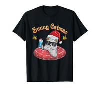 Sunny Catmas Christmas in July Cat Value Graphic T-Shirt