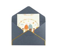 Sunny Clan Print Greeting Card With Envelope For Grandparents Day