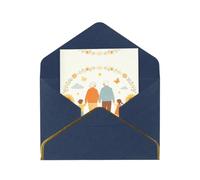 Sunny Clan Print Greeting Card With Envelope For Grandparents Day
