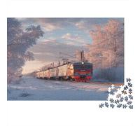Sunny Day - Winter Express 1000pcs (75x50cm) Erwachsenenpuzzle - Erwachsenenpuzzle DIY-Puzzlespielzeug