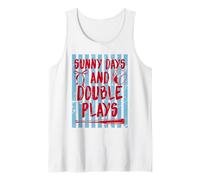 Sunny Days Double Plays Baseball Fan Sport Tank Top