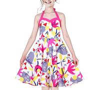 Sunny Fashion Girls Vintage Dress 50s Retro 1950s Rockabilly Halter Swing Dress Age 8 Years Purple