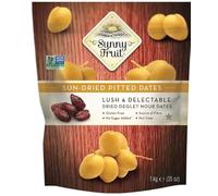 Sunny Fruit Pitted Dates, 1kg - Premium Sun-Dried Dates, Soft & Chewy, Naturally Sweet, No Added Sugar, High in Fibre and Essential Nutrients, Perfect for Snacking, Baking, and Smoothies