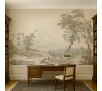 Sunny Graphics Print Classical Landscape Photo Mural Wallpaper Mountain Village Vintage Painting Wall Art Elegant Room Decoration Home Office Wall Covering Poster