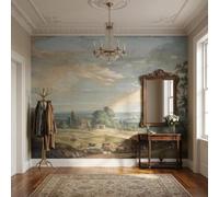Sunny Graphics Print Nature Photo Mural Printed Landscape Wallpaper Wall Covering of Countryside Painting with Trees, Animals Farm Life Home Office Decoration