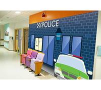 Sunny Graphics Print Police Station Police Car Dementia Alzheimer Friendly Photo Wallpaper Mural Senior Care Home Decoration Poster Memory Recover