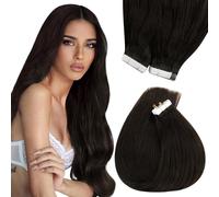 Sunny Hair 16 Inch 20 Pieces 50g Dark Brown Tape in Remy Human Hair Extensions Invisible