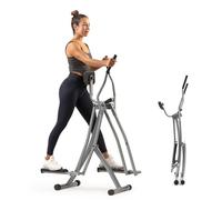 Sunny Health & Fitness 2-in-1 Full Body Air Walker Elliptical Cross Trainer | Smart Function, Low-Impact, Quiet Operation, Foldable and Compact Design, Digital Monitor, Device Holder