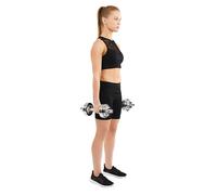 Sunny Health and Fitness Unisex's 15 KG Chrome Dumbbell Set w/Carry Case, Grey, One Size