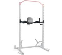 Sunny Health & Fitness Captain's Chair Adjustable Multi-Function Dip Station, Push-Up, Leg Raises & Core Workout Attachment with Adjustable Height - SF-XFA008