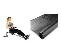 Sunny Health & Fitness Compact Adjustable Rowing Machine with 12 Levels of Resistance for Complete Body Workouts and Optional Free SunnyFit App Enhanced Connectivity