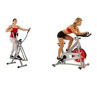 Sunny Health & Fitness Elliptical Cross Trainer w/LCD Monitor, Air Walker Exercise Machines SF-E902 and Exercise Bike Pro Indoor Cycling Stationary Bike - SF-B901