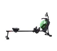 Sunny Health & Fitness Hydro + Dual Resistance Smart Magnetic Water Rowing Machine in Green- SF-RW522017GRN