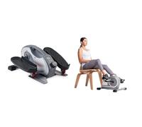 Sunny Health & Fitness Magnetic Under Desk Mini Exercise Cycle Bike, Dual Function Pedal Exerciser + Smart Portable Fully Assembled Magnetic Under Desk Elliptical Peddler, Foot & Leg Pedal Exerciser