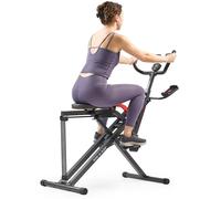 Sunny Health & Fitness Row-N-Ride Plus, Heavy Duty Assisted Squat Machine with 300 LB Max Weight Capacity, Adjustable Resistance and Thick Padded Seat - NO. 077PLUS
