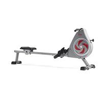 Sunny Health & Fitness Rowing Machine for Home GYM | Dynamic Air Resistance, Free APP, Bluetooth, Upright Storage, Adjustable Footrest, Anti-Slip Handle, Easy Assembly