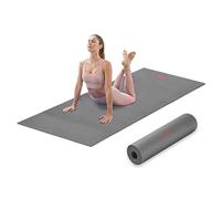 Sunny Health & Fitness Slim High-Density Exercise Yoga Mat - Grey