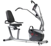 Sunny Health & Fitness Smart Recumbent Bike, Full-Body Home Training with Arm/Leg Exercisers, Indoor Cycling Workout Machine Plus Adjustable Seat & Bulit-in Pulse Sensors, Free SunnyFit App Connection